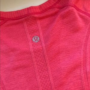 Pink Lululemon Short Sleeve Top